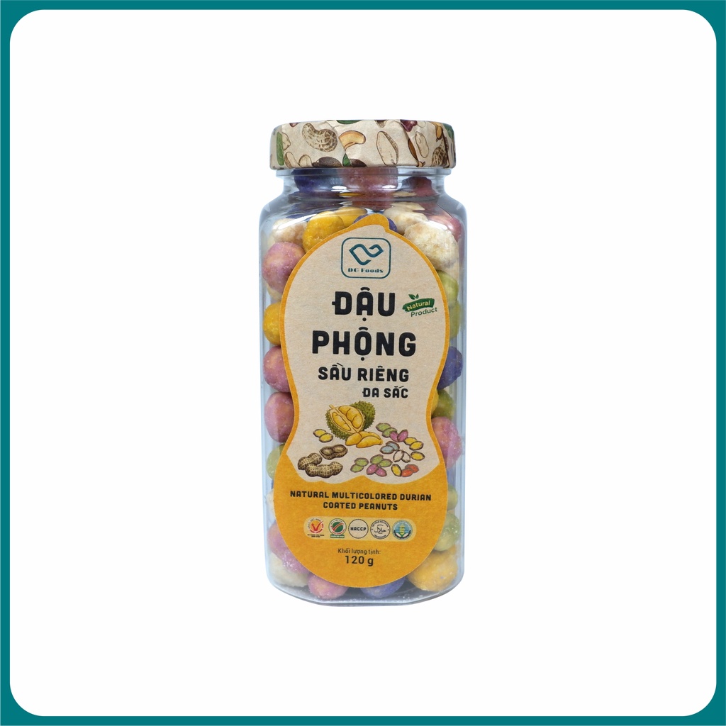 Đậu Phộng Sầu Riêng đa sắc 120g/ DGfoods/ Hàng Việt Nam chất lượng cao/ HACCP/ HALAL