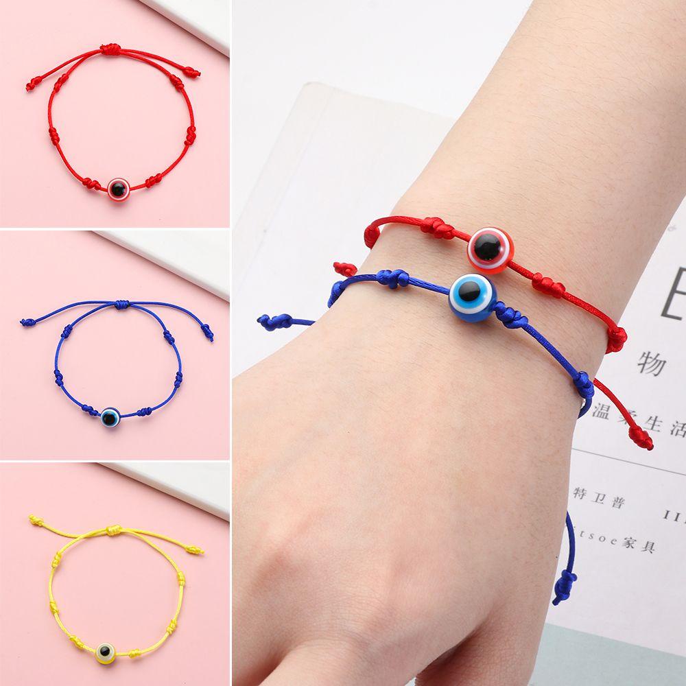 EUCA Vòng Tay Dây Thừng Phối Mặt Hình Mắt Quỷ Thời Trang Cho Nữ