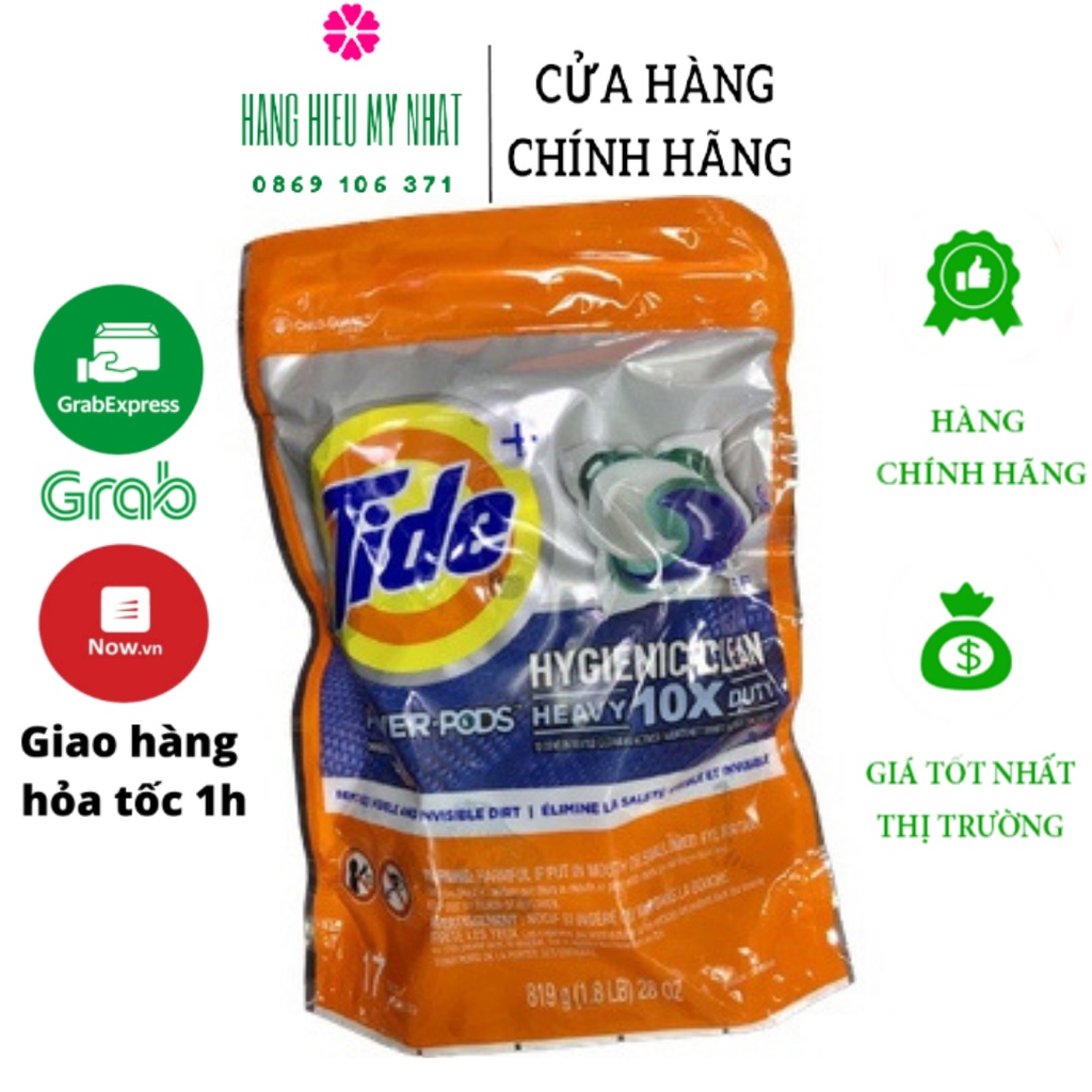 Viên Giặt Tide Power PODS Hygienic Clean Detergent Mỹ