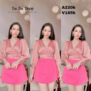 Áo sơ mi tiểu thư chất lụa siêu xinh