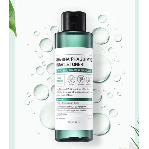 Nước hoa hồng Miracle toner AHA- BHA-PHA 30 days