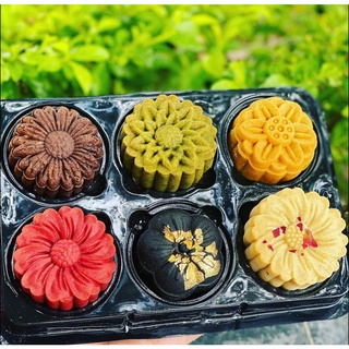 SET HỘP 6 BÁNH TRUNG THU HANDMADE MINI mix đủ vị (50GR/1 chiếc)