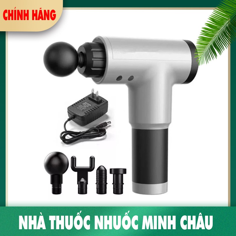 💕Bảo Hành 1 Năm💕 Máy Massage - Súng Massage Toàn Thân 4 Đầu 6 Chế Độ Fascial, Giảm Đau Mỏi Vai Gáy, Giãn Cơ Sau Tập