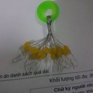 combo 5 vỉ Hạt chặn phao câu cá