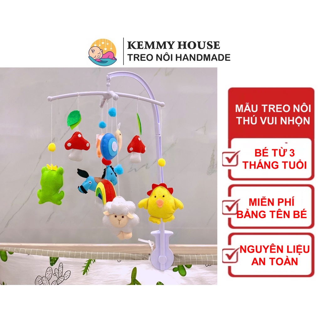 (May thủ công) Mẫu treo nôi hình thú vui nhộn
