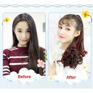 Tóc giả ngoạm line đỏ