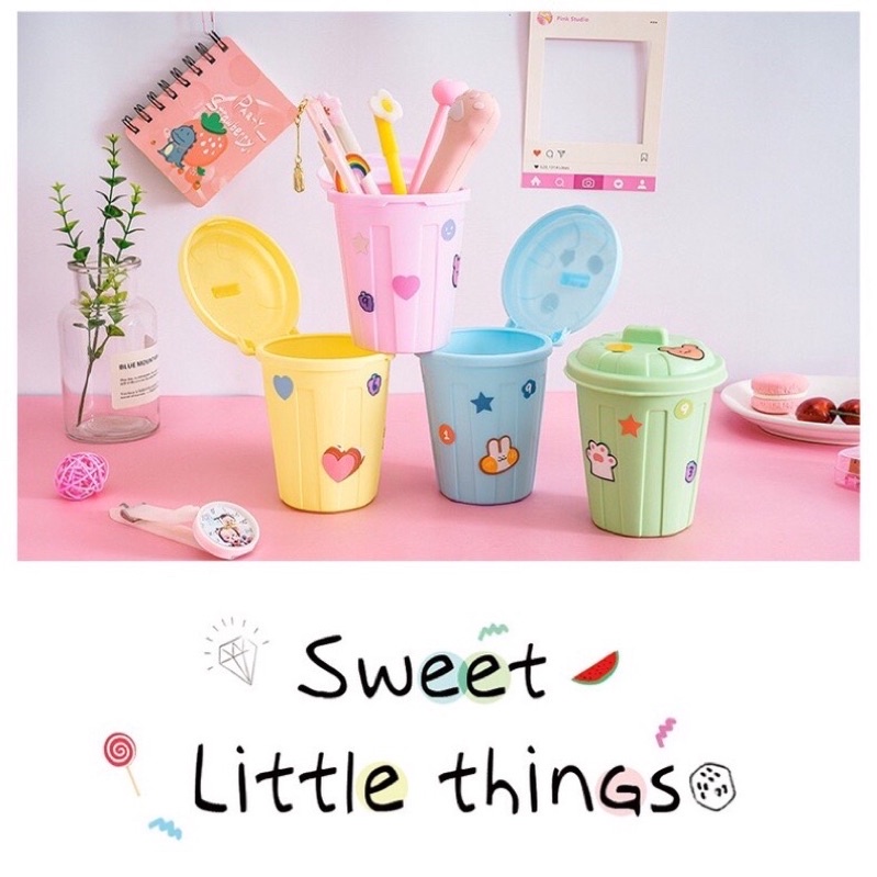 THÙNG RÁC /CỐC CẮM BÚT MINI CUTE ...