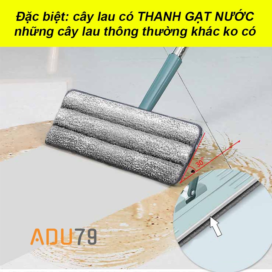 [FREESHIP ❤️] - Bộ Cây Lau Nhà Chổi Lau Nhà Tự Vắt 360 Độ Chính Hãng Cao Cấp - Tặng Kèm 2 Bông Lau