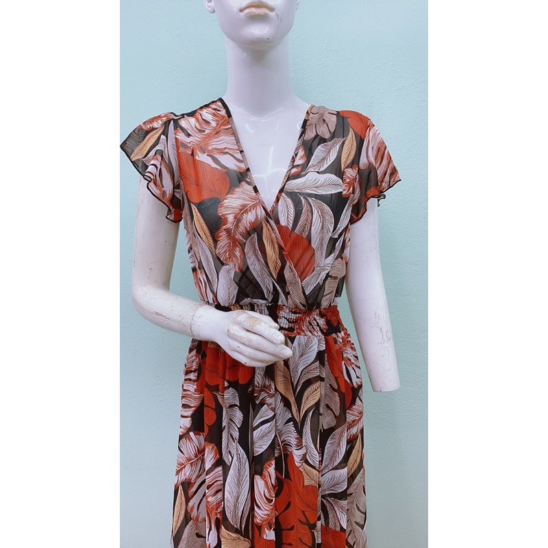 Đầm voan ngực đắp chéo maxi EN&FOCUS vnxk | BigBuy360 - bigbuy360.vn