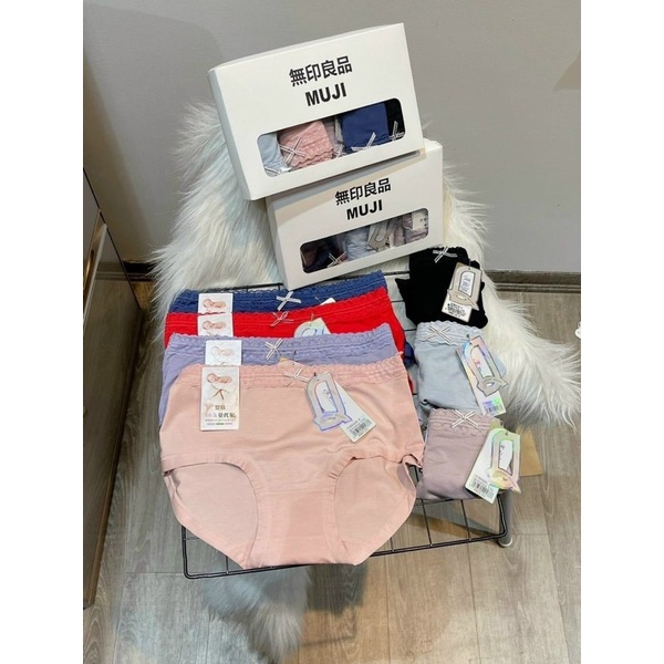 Quần lót cotton 100% viền ren 132