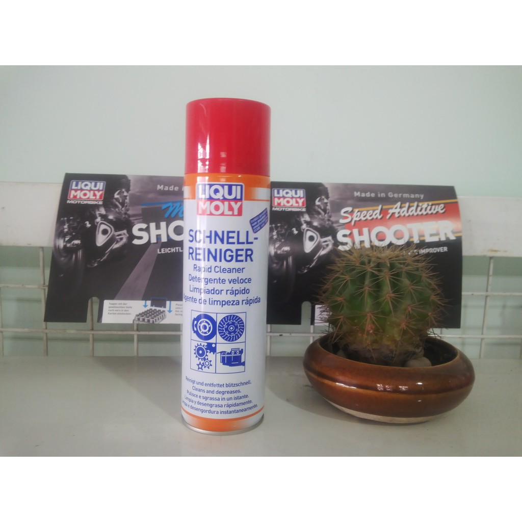 Combo 1 chai xịt sên Liqui Moly Motorbike Chain-Lube, vệ sinh sên Liqui và dung dich Yamaha cacbon