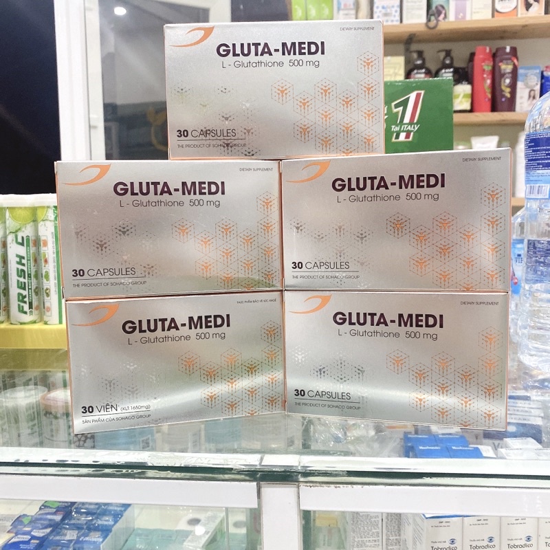 Viên uống trắng da Gluta-Medi. Trắng da,chống lão hoá