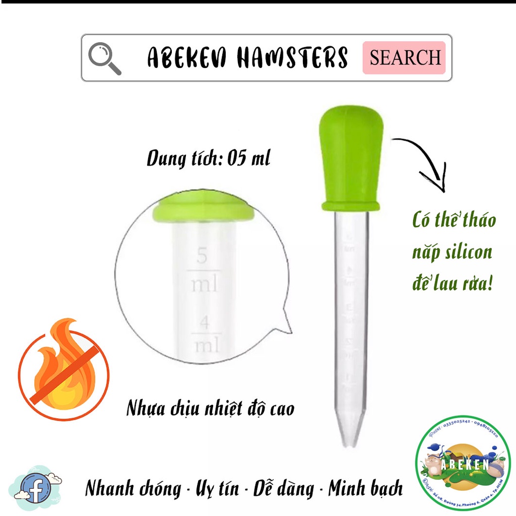 Ống đút 10 màu (5ml) dành cho thú cưng