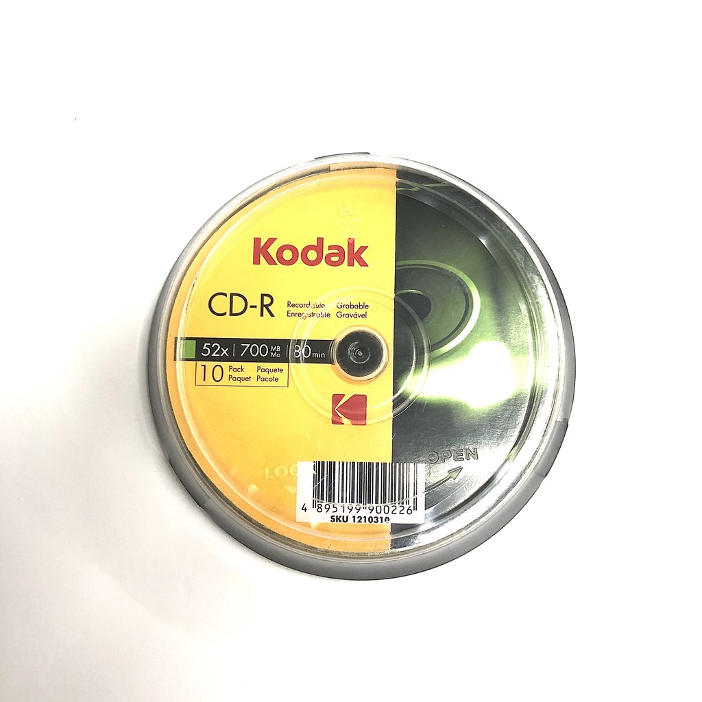 Bộ 10 Đĩa CD-R 12X 700MB Kodak Uncle Bills EC0122