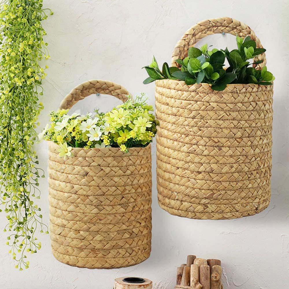 Chậu Trồng Cây Bằng Mây Đan Handmade Có Thể Gấp Gọn Tiện Dụng