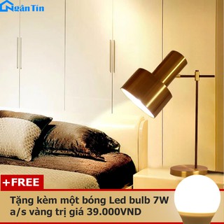 Đèn Led để bàn làm việc phòng ngủ cao cấp DB50319 Ngân Tín (Tặng kèm một bóng Led Bulb 7W ánh sáng vàng)
