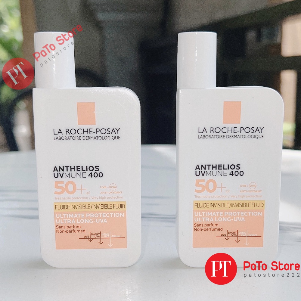 Kem Chống Nắng Laroche Posay Anthelios Fluide Invisible Uvmune 400 SPF50+, set kem chống nắng + xịt khoáng mini 50ml