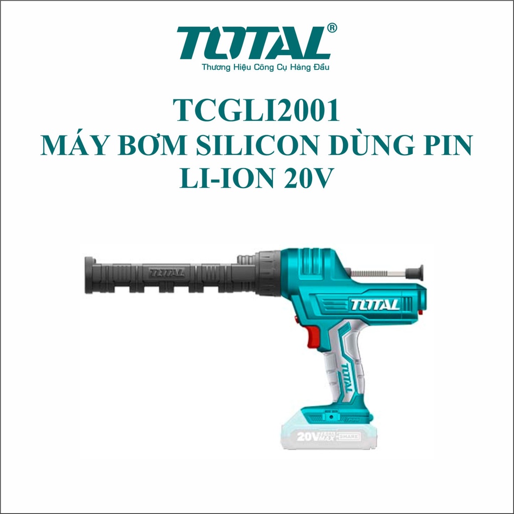 Máy bơm keo silicol dùng pin 20V Total TCGLI2001
