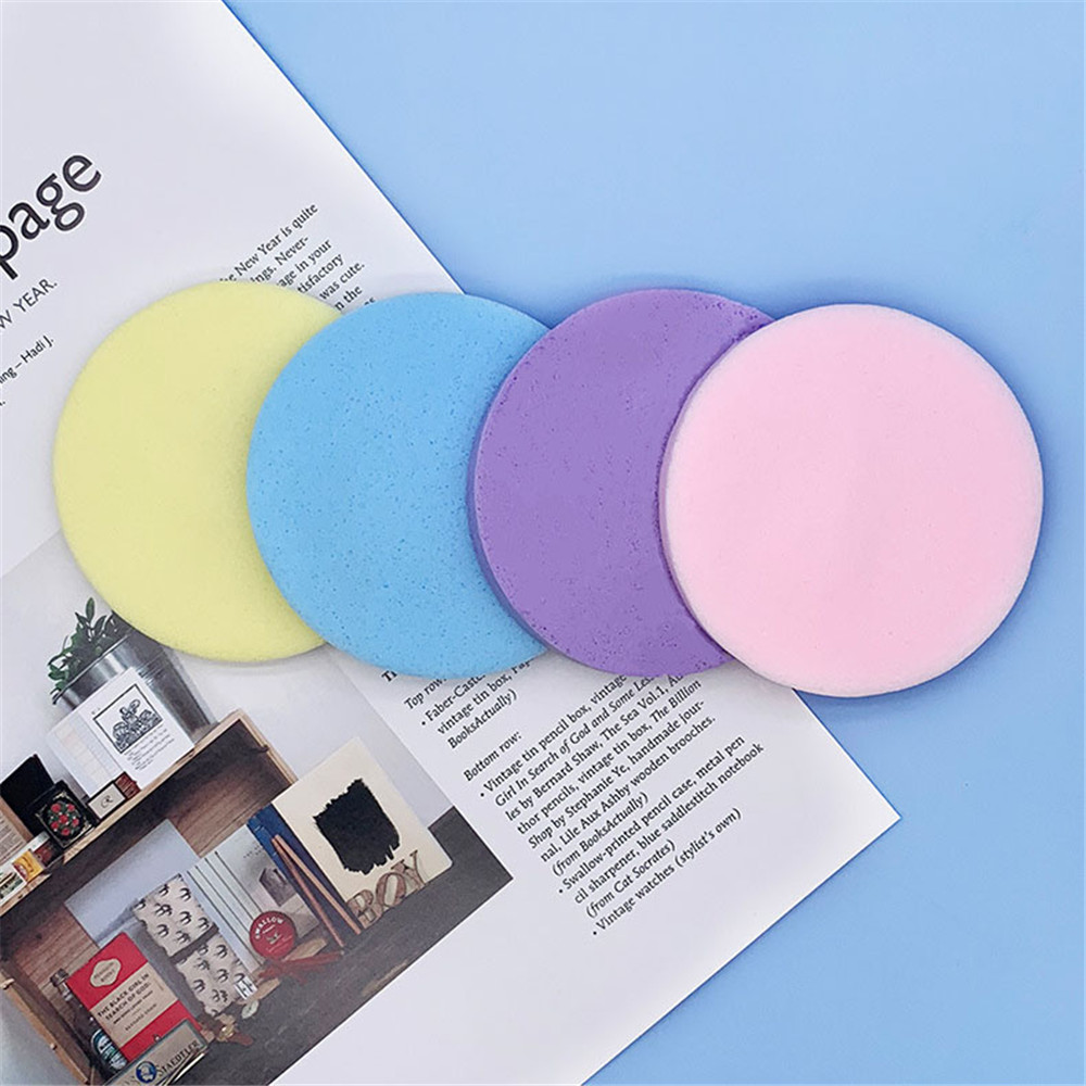 Bộ 12 miếng mút rửa mặt dạng nén  thiết kế 4 màu tiện dụng Bọt biển - Bông nở rửa mặt Chivey