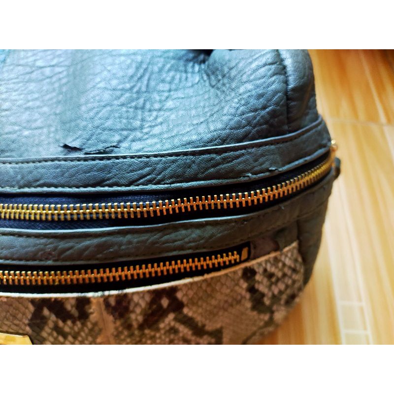 Túi xách da rắn xanh rêu