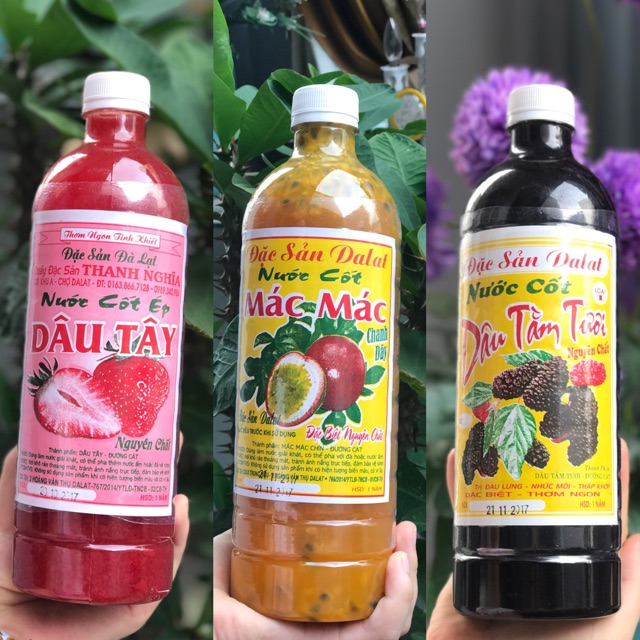 Chai 1 lit Nước Dâu Tằm Đà Lạt