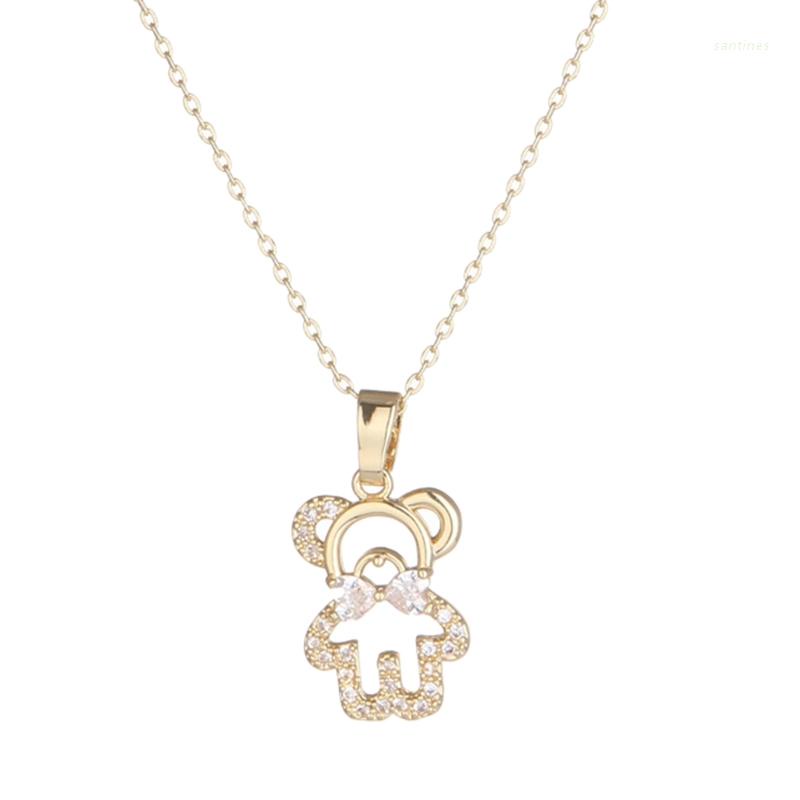 Vòng cổ Mặt Hình Gấu Teddy Phong Cách Cổ Điển Thời Trang Cho Nữ