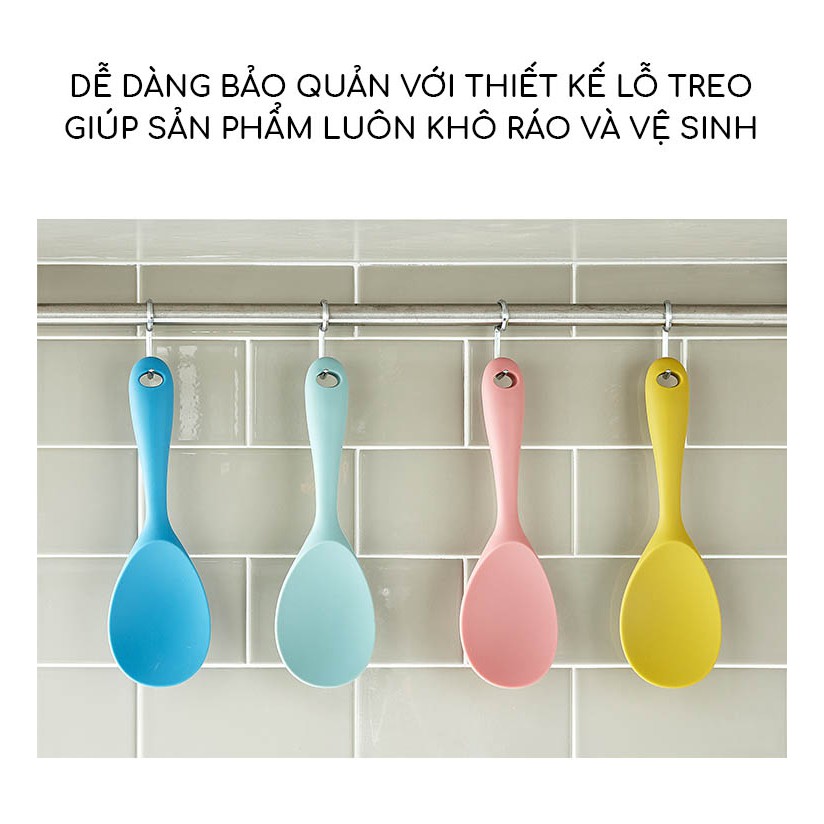 Muôi Múc Cơm, Vá Xới Cơm Lock&amp;Lock CKT207 Bằng Silicone Chịu Nhiệt Độ Cao