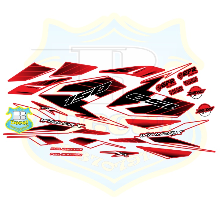 ( Quí khách vui lòng mang ra tiệm cho thợ dán ) Tem winner X đỏ 17