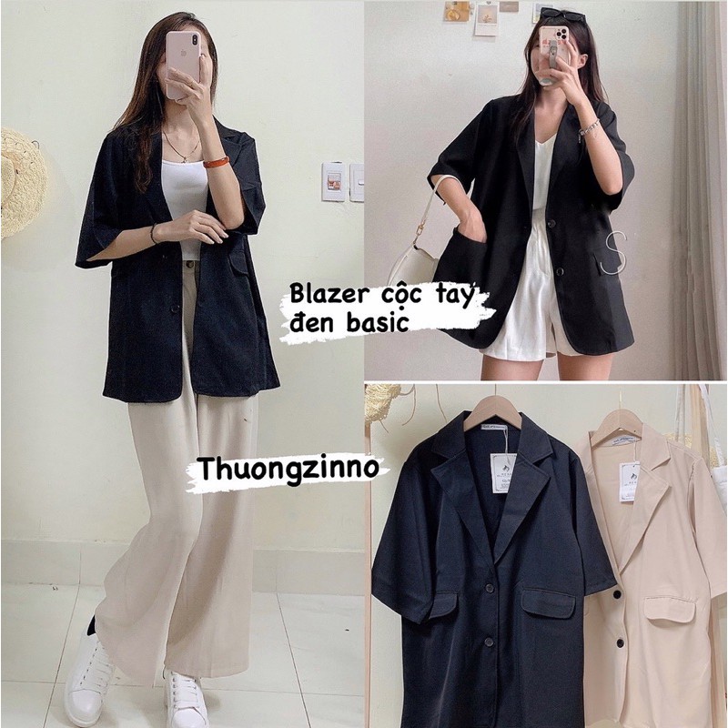 [Ảnh thật/Video]Áo blazer Nancy vest cộc tay nhiều màu Áo blazer khoác ngoài phong cách Hàn Quốc | BigBuy360 - bigbuy360.vn