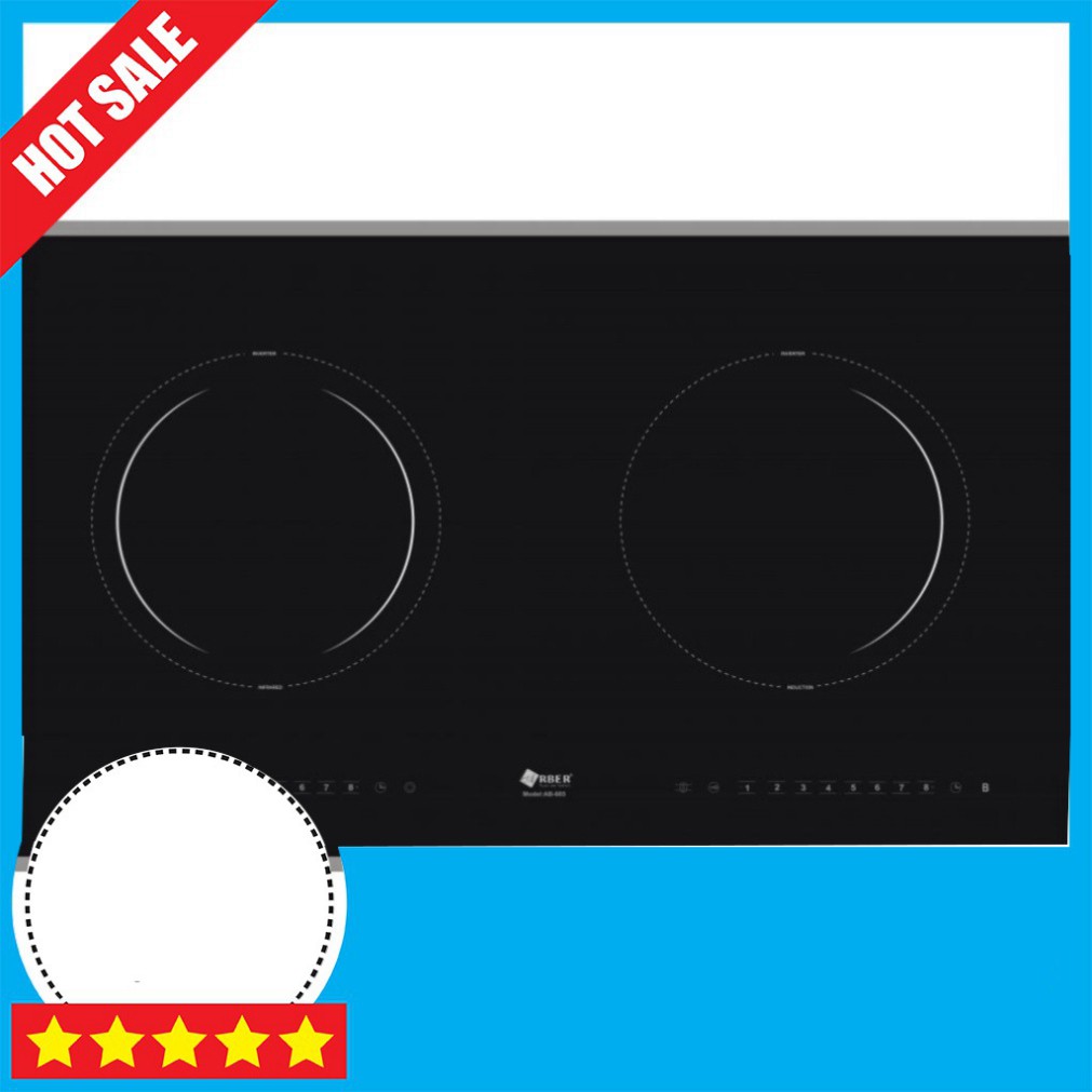Bếp điện từ Arber AB-665 - Bếp đôi công suất 3600W, kích thước 430x720mm