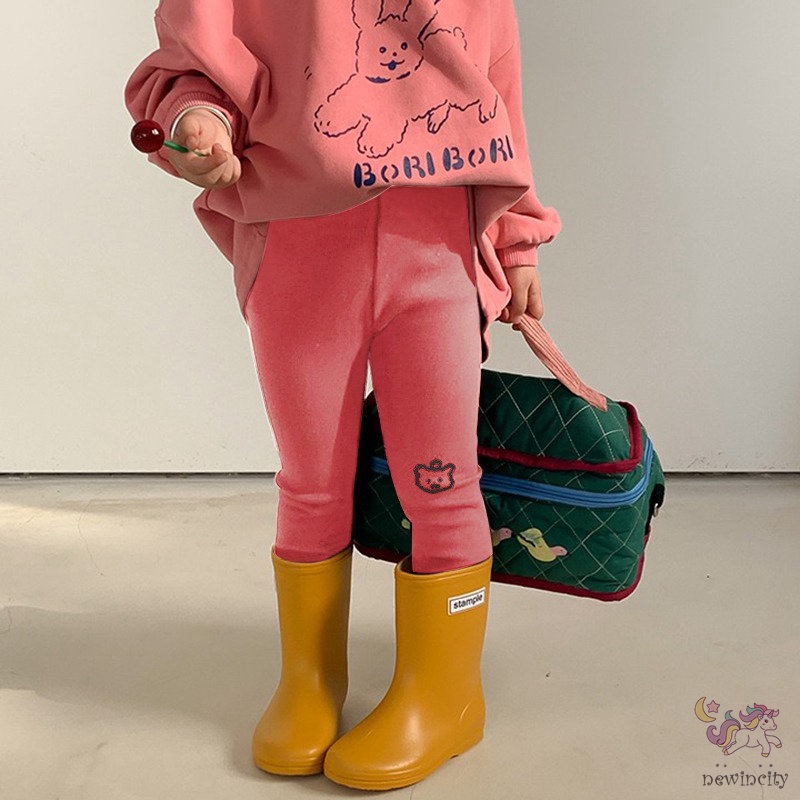 Quần Legging In Họa Tiết Hoạt Hình Phong Cách Hàn Quốc Cho Bé Gái