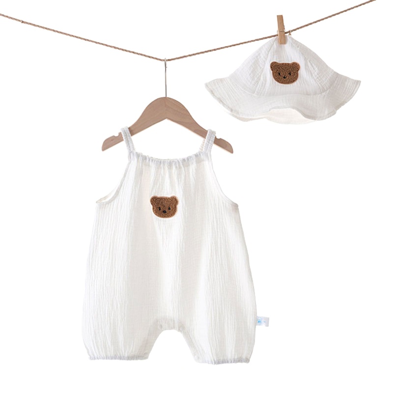 Bộ Áo Liền Quần Không Tay Thời Trang Dành Cho Trẻ Sơ Sinh