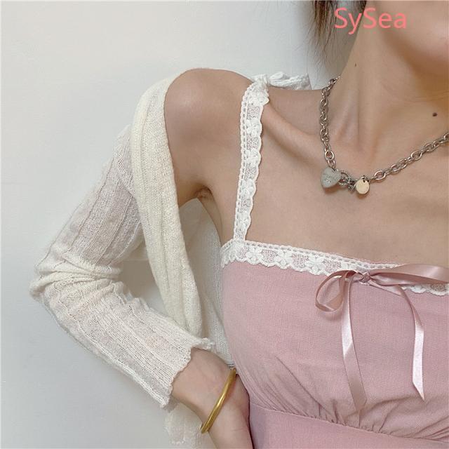 Đầm Hai Dây Phối Ren Gợi Cảm Thời Trang Mùa Hè Cho Nữ