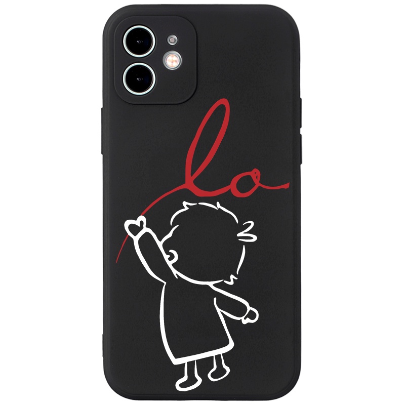 Ốp lưng JURSUE hình cặp đôi dễ thương đẹp cho iPhone 13 12 11 Pro Max SE 2020 X XR XS 8 7 ip 6S 6 Plus Y2061