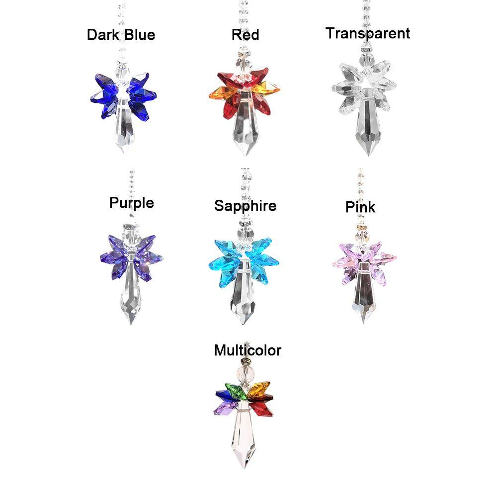 JANE Mặt Dây Chuyền Pha Lê Cầu Vồng Chakra Thiên Thần Bằng Kính