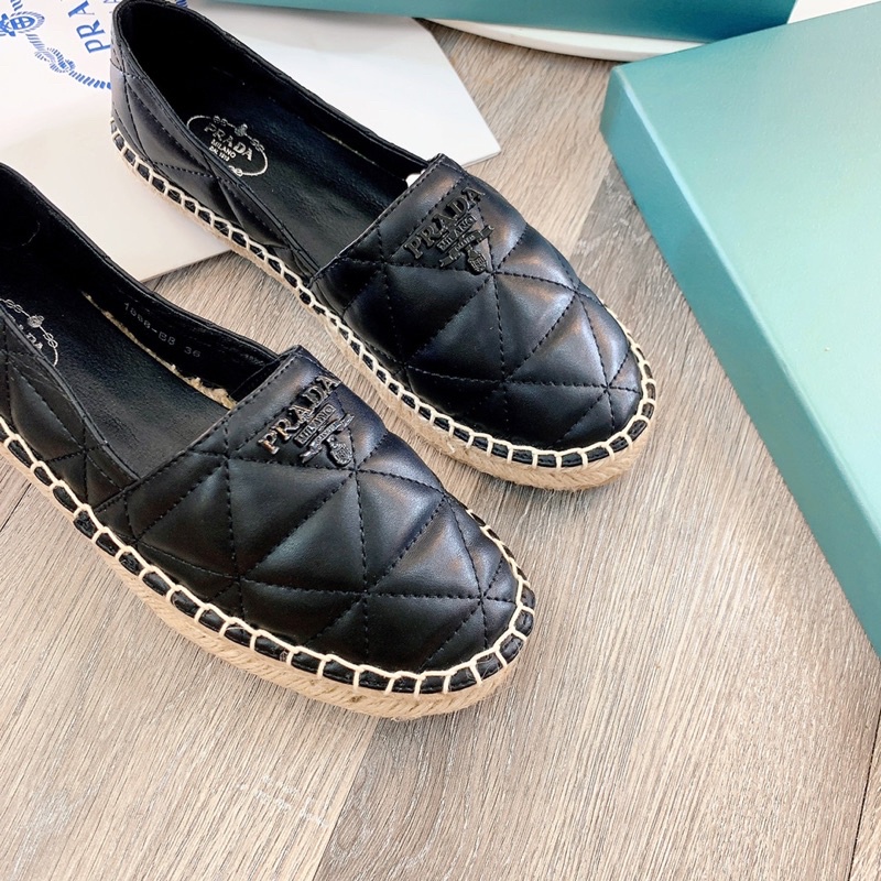 Giày lười slipon đế cói da mềm chần chỉ siêu hot