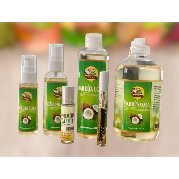 Dầu dừa nguyên chất 100% Bến Tre 500ml - Extra Virgin Coconut Oil 500ml