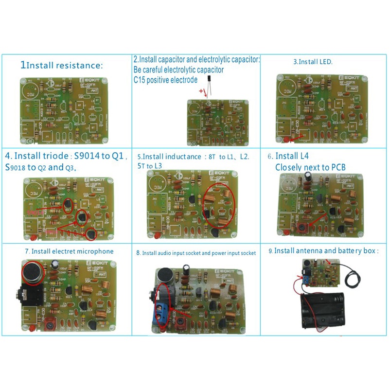 Bộ Mô Đun Thu Phát FM Radio FM 76-108MHz Tự Lắp Ráp Chuyên Dụng