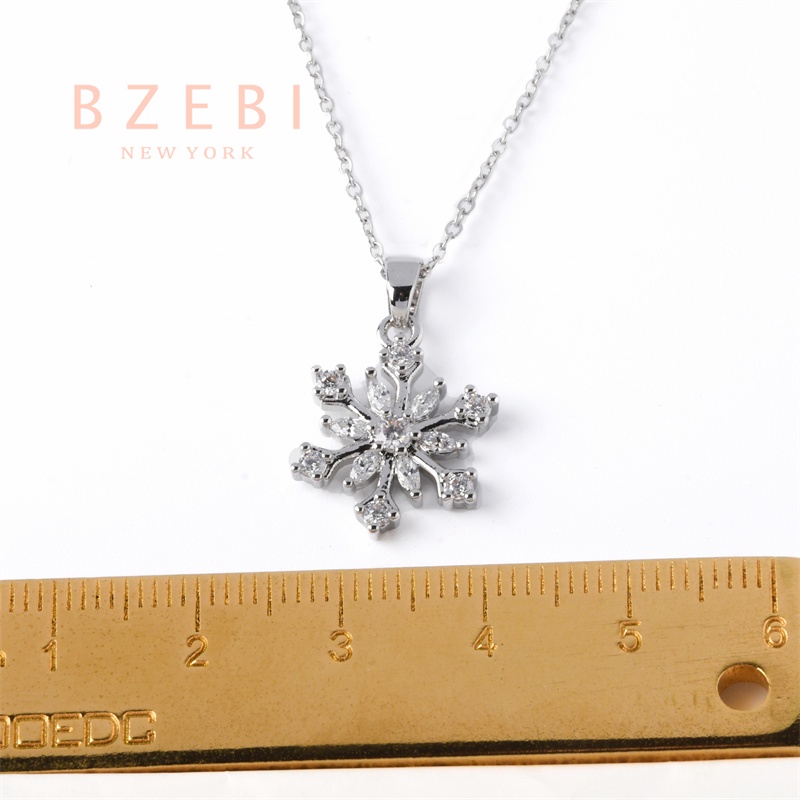 Vòng cổ BZEBI 18K 707n Mặt Hoa Tuyết / Elsa Xinh Xắn