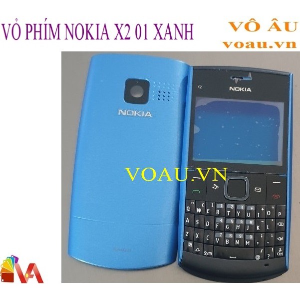 VỎ PHÍM NOKIA X2 01 MÀU XANH [KHÔNG SƯỜN]