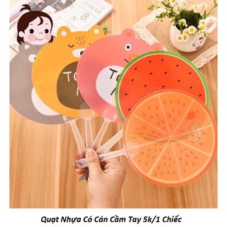 Combo 40 chiếc quạt nhựa cầm tay nhiều mẫu cute