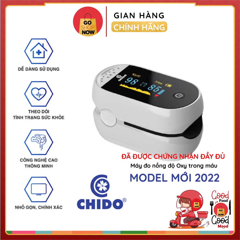 Máy đo nồng độ oxi trong máu, máy đo Spo2 kẹp ngón đo chính xác, nhịp tim Bmi, tưới máu Pi Bảo hành 24 tháng CHID