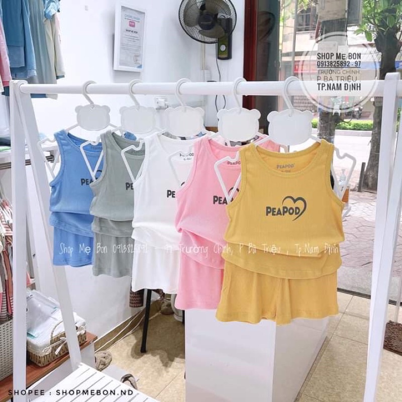 [Peapod]Bộ ba lỗ cho bé.(6-9m đến 3-4y)