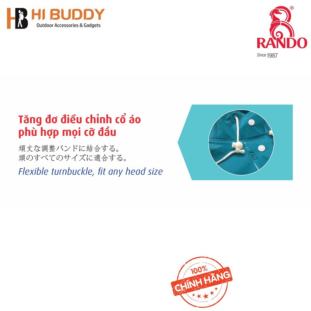 Áo Mưa Rando Bisur Zipper | Dễ Dàng Mặc Vào, Thuận Tiên Di Chuyển | hibushop
