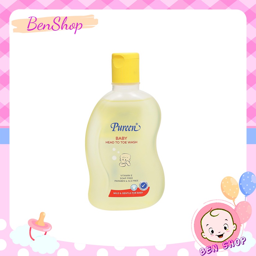 Tắm gội toàn thân cho bé Pureen Pro-Vitamin B5 & Vitamin E (250ml)