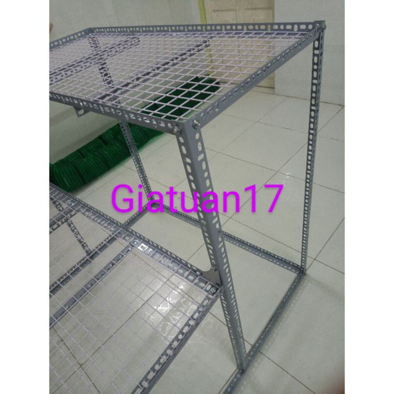 Kệ bậc thang sắt v lỗ 3 bậc V3x3cm   để cây và hàng hoá