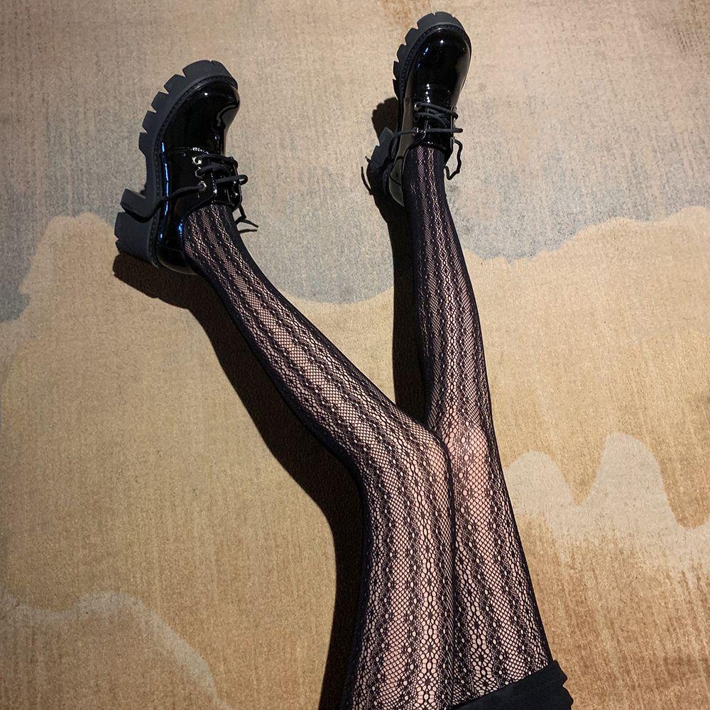Quần Tất Lưới Nylon Co Giãn Phong Cách Harajuku Lolita Ves1