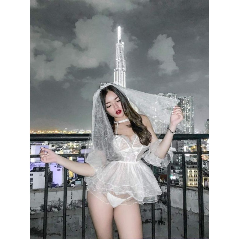 cosplay cô dâu công chúa kèm voan chụp tóc sexy gợi cảm | BigBuy360 - bigbuy360.vn