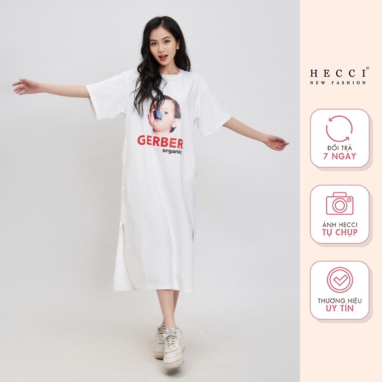 Váy suông nữ HECCI chất liệu mềm mại co dãn 4 chiều form mặc thoải mái V200