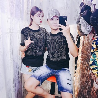 Áo thun nam đính đá spf